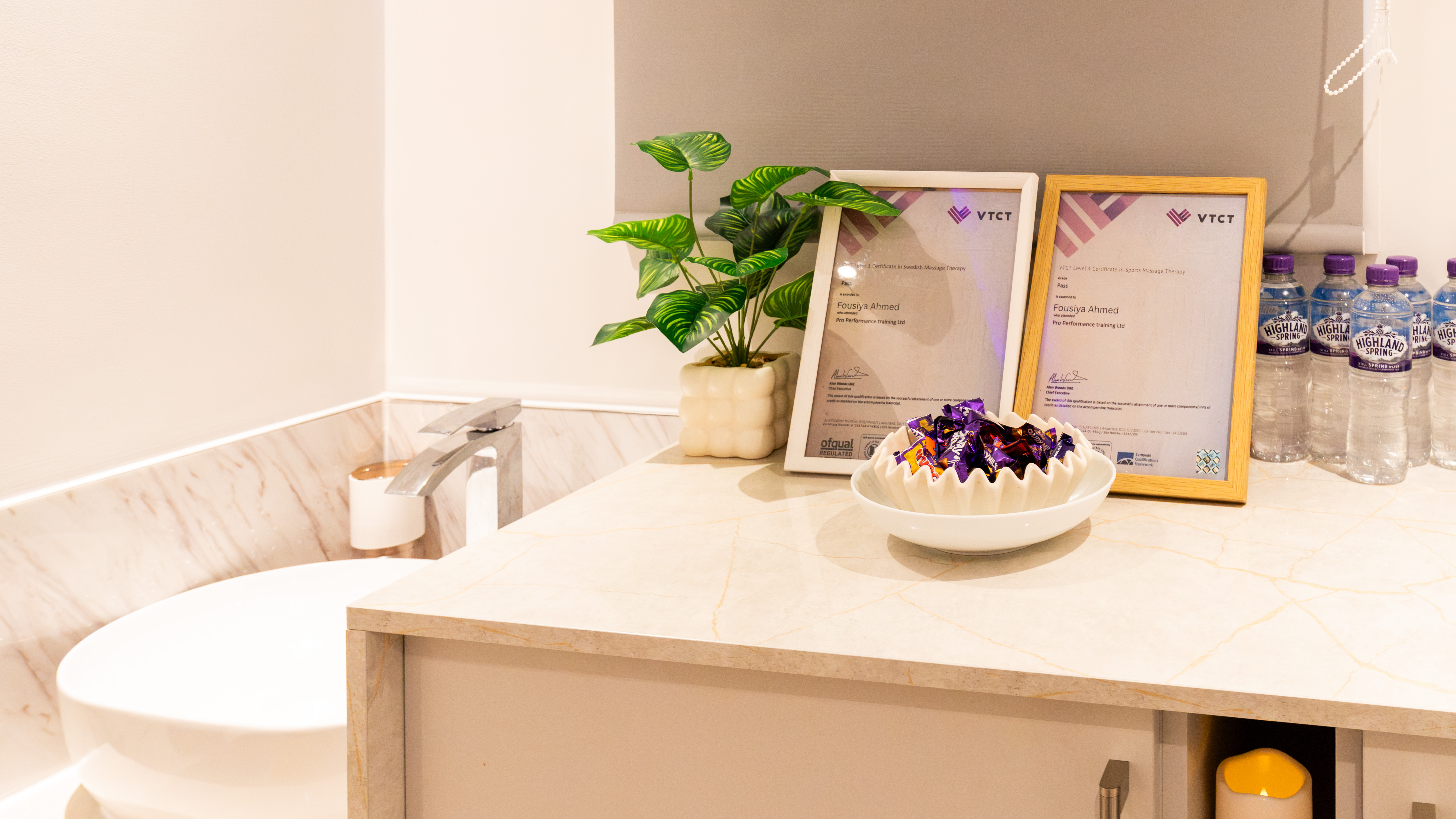 Sparadise's massage therapy qualifications and welcoming details